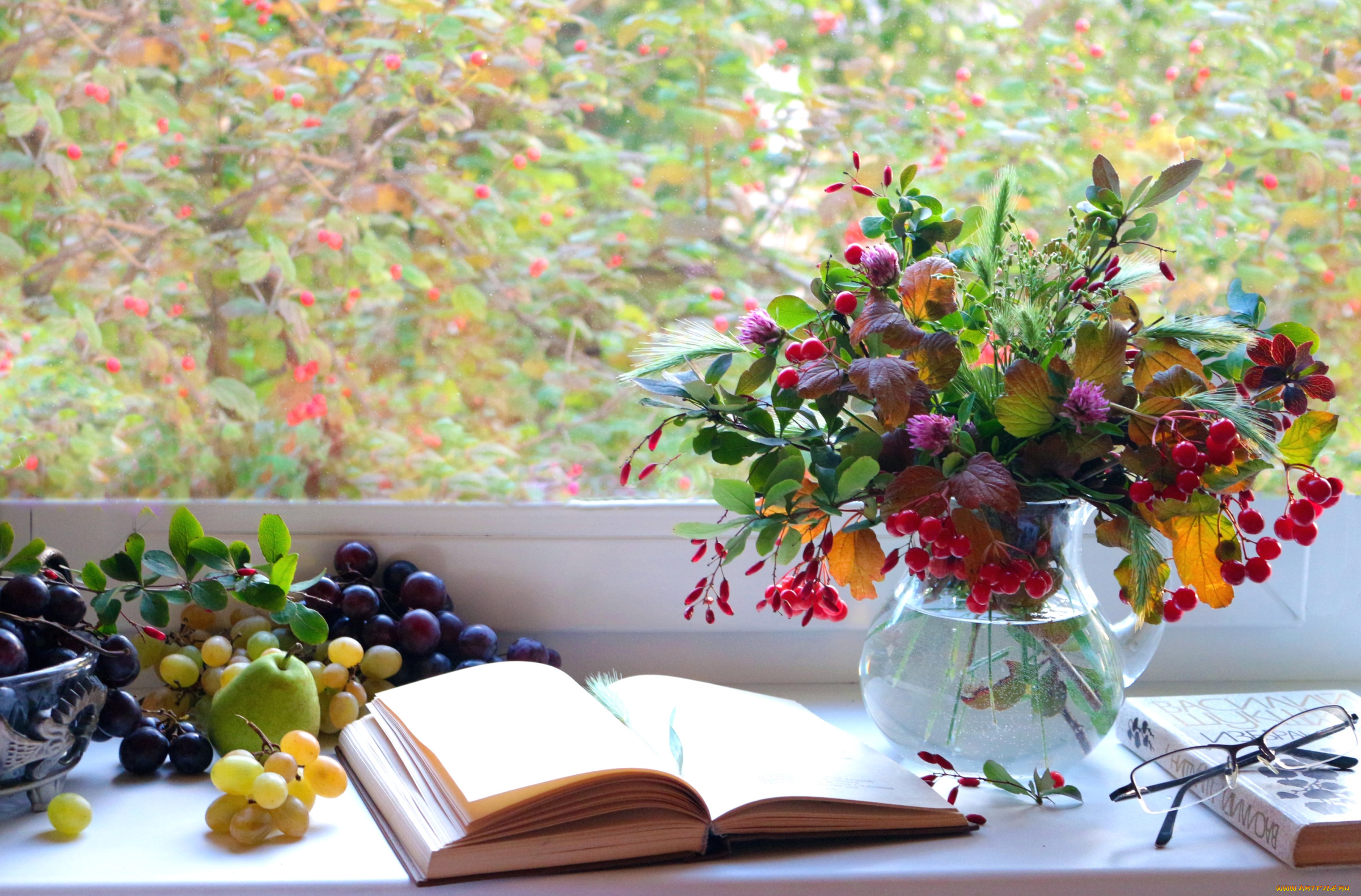 Осенний букет на окне